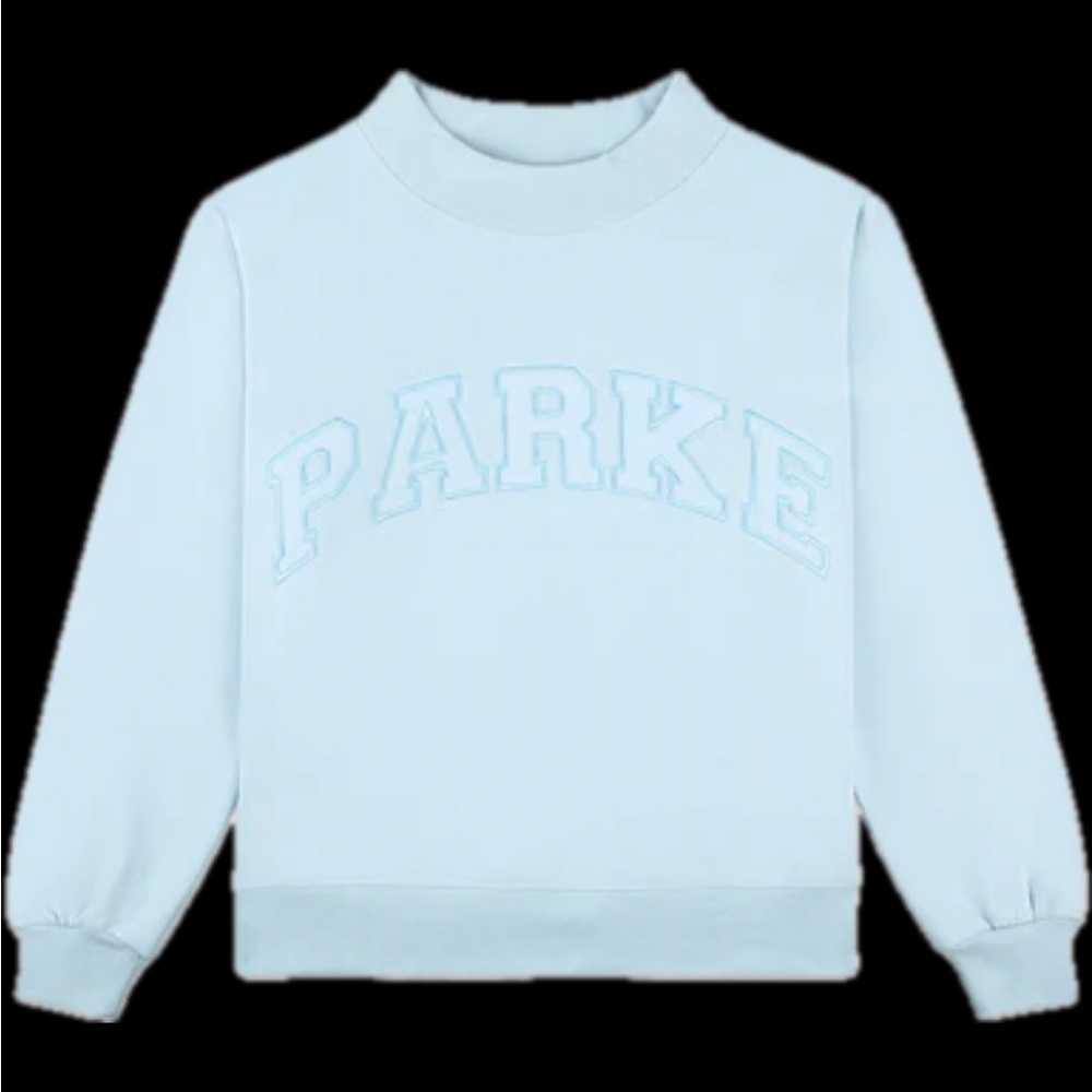 Parke Women's Light Blue Crew Neck Sweater